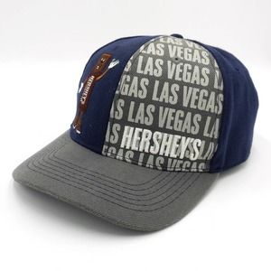 Hershey's Chocolate World Las Vegas Snapback Trucker Hat Two Tone Cap Navy Gray